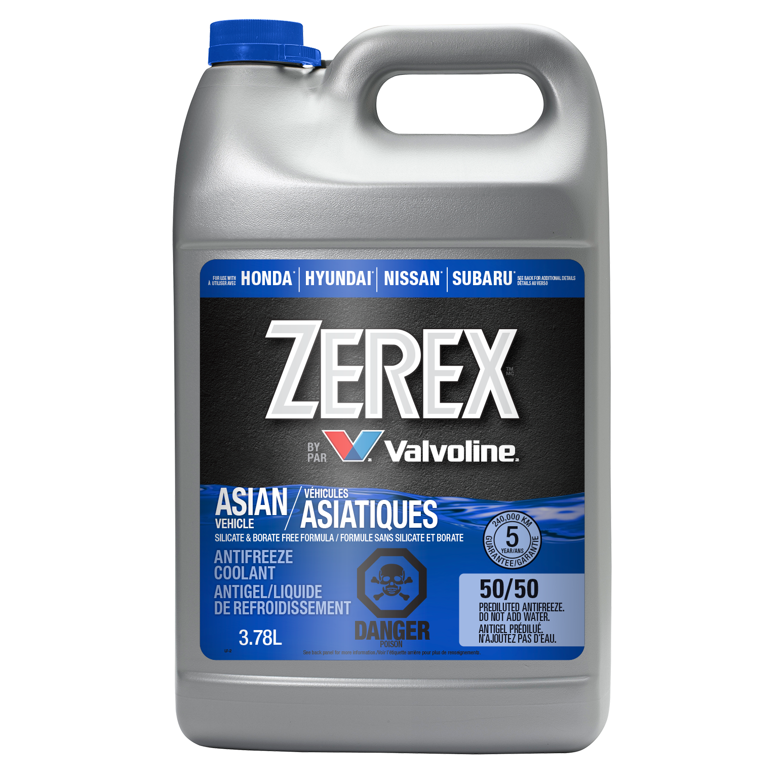 blueingrren Zerex by Valvoline Asian Vehicle Blue Silicate & Borate Free